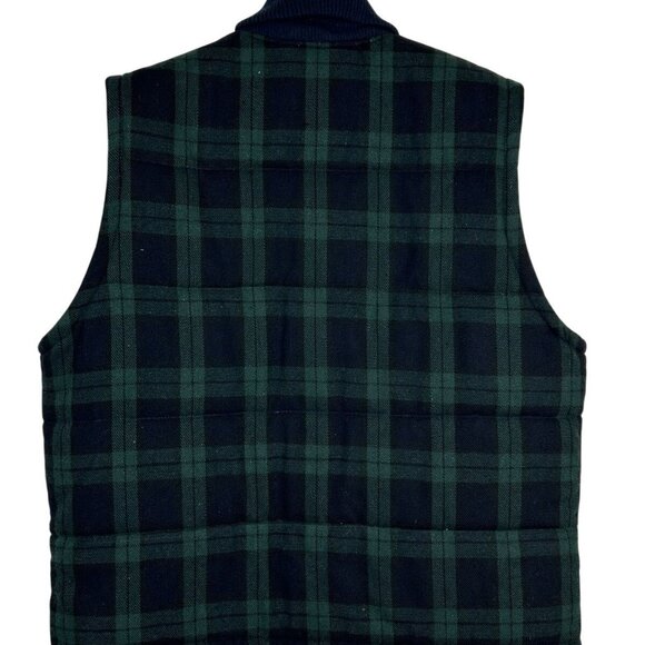 NWT Argyleculture by Russell Simmons Mens Vest Plaid Navy & Green XXL Wool Blend - Picture 2 of 11
